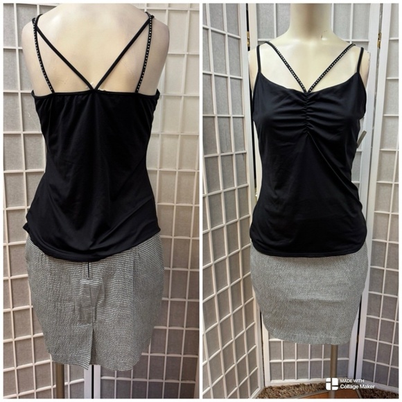 Boston/Clothes Circuit,Woman,Skirts+Top Fancy Set,Black-White,Sz M,Made in USA.! - Picture 1 of 13